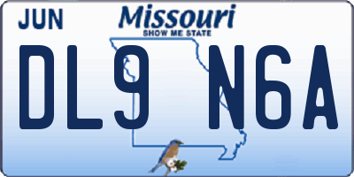 MO license plate DL9N6A