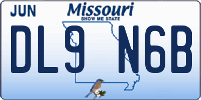 MO license plate DL9N6B