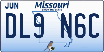 MO license plate DL9N6C