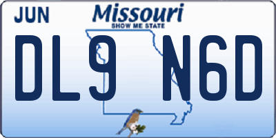 MO license plate DL9N6D
