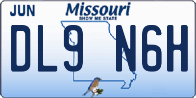 MO license plate DL9N6H