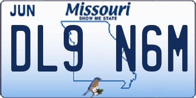 MO license plate DL9N6M