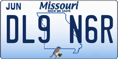 MO license plate DL9N6R