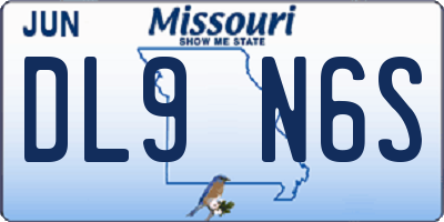 MO license plate DL9N6S