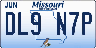 MO license plate DL9N7P