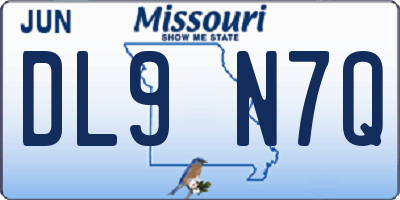 MO license plate DL9N7Q