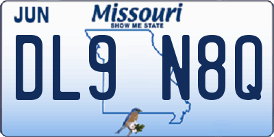 MO license plate DL9N8Q