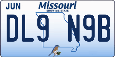 MO license plate DL9N9B