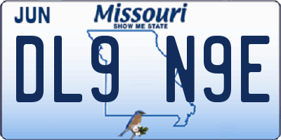 MO license plate DL9N9E