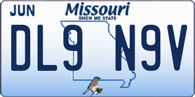 MO license plate DL9N9V