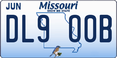 MO license plate DL9O0B