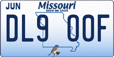 MO license plate DL9O0F