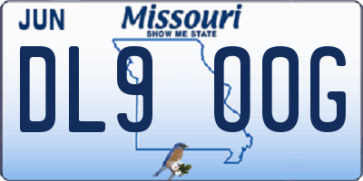 MO license plate DL9O0G