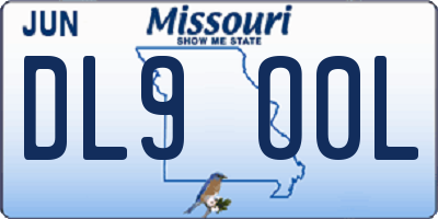 MO license plate DL9O0L