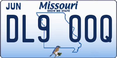 MO license plate DL9O0Q