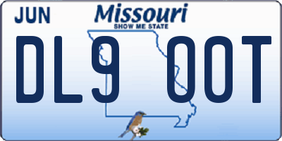 MO license plate DL9O0T