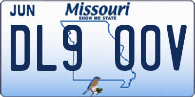 MO license plate DL9O0V