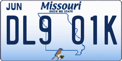 MO license plate DL9O1K