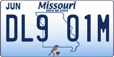 MO license plate DL9O1M