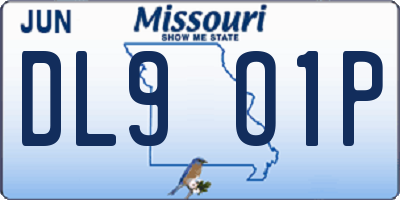 MO license plate DL9O1P