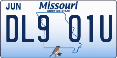 MO license plate DL9O1U