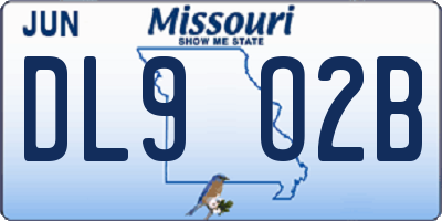 MO license plate DL9O2B