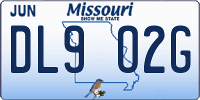 MO license plate DL9O2G