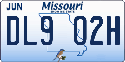 MO license plate DL9O2H