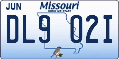 MO license plate DL9O2I