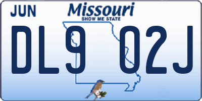 MO license plate DL9O2J
