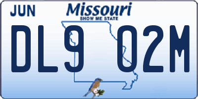 MO license plate DL9O2M