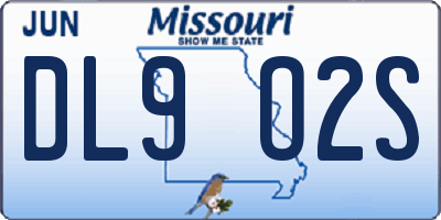 MO license plate DL9O2S