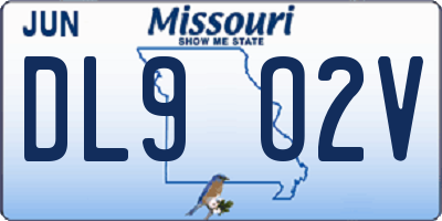 MO license plate DL9O2V