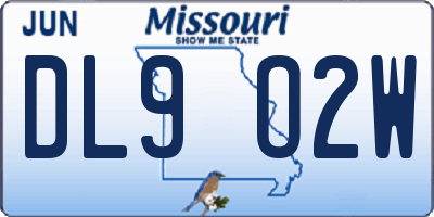 MO license plate DL9O2W