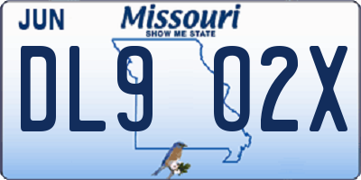 MO license plate DL9O2X