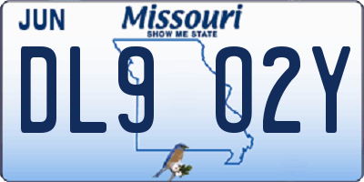 MO license plate DL9O2Y