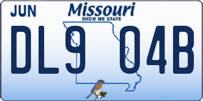 MO license plate DL9O4B