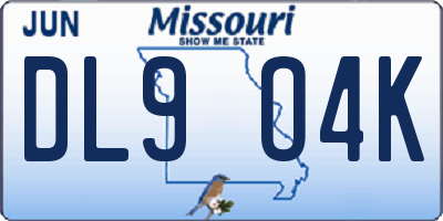MO license plate DL9O4K