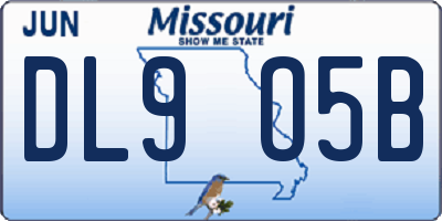 MO license plate DL9O5B