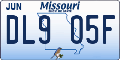 MO license plate DL9O5F
