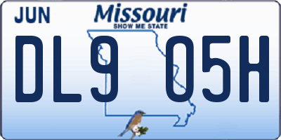 MO license plate DL9O5H