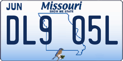MO license plate DL9O5L