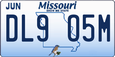 MO license plate DL9O5M