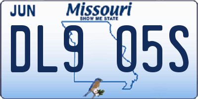MO license plate DL9O5S