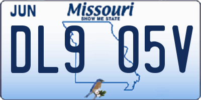 MO license plate DL9O5V