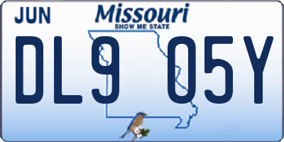 MO license plate DL9O5Y