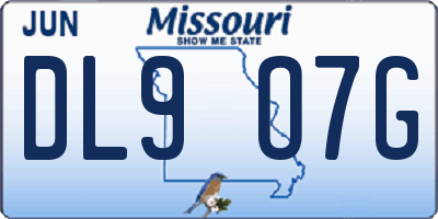 MO license plate DL9O7G