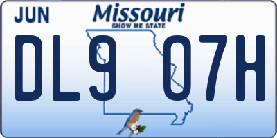 MO license plate DL9O7H