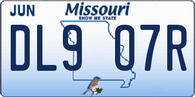 MO license plate DL9O7R