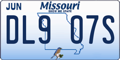 MO license plate DL9O7S